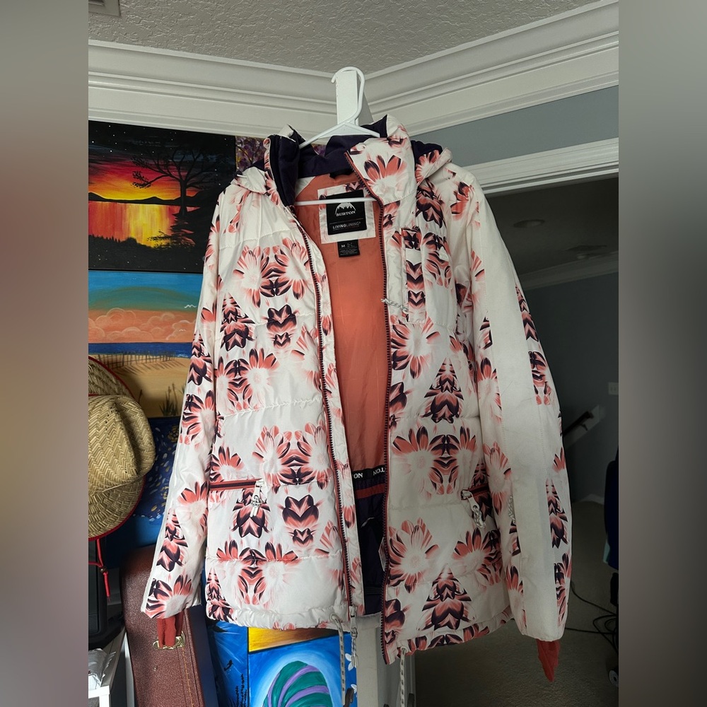 Burton Floral Medium Snow Jacket with Pink and Purple Blouse Design